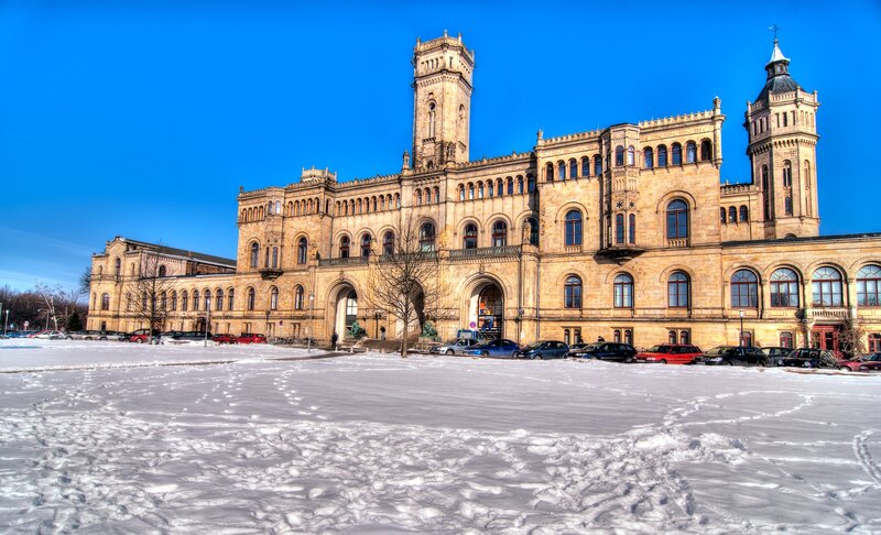 Historic Building in Snow