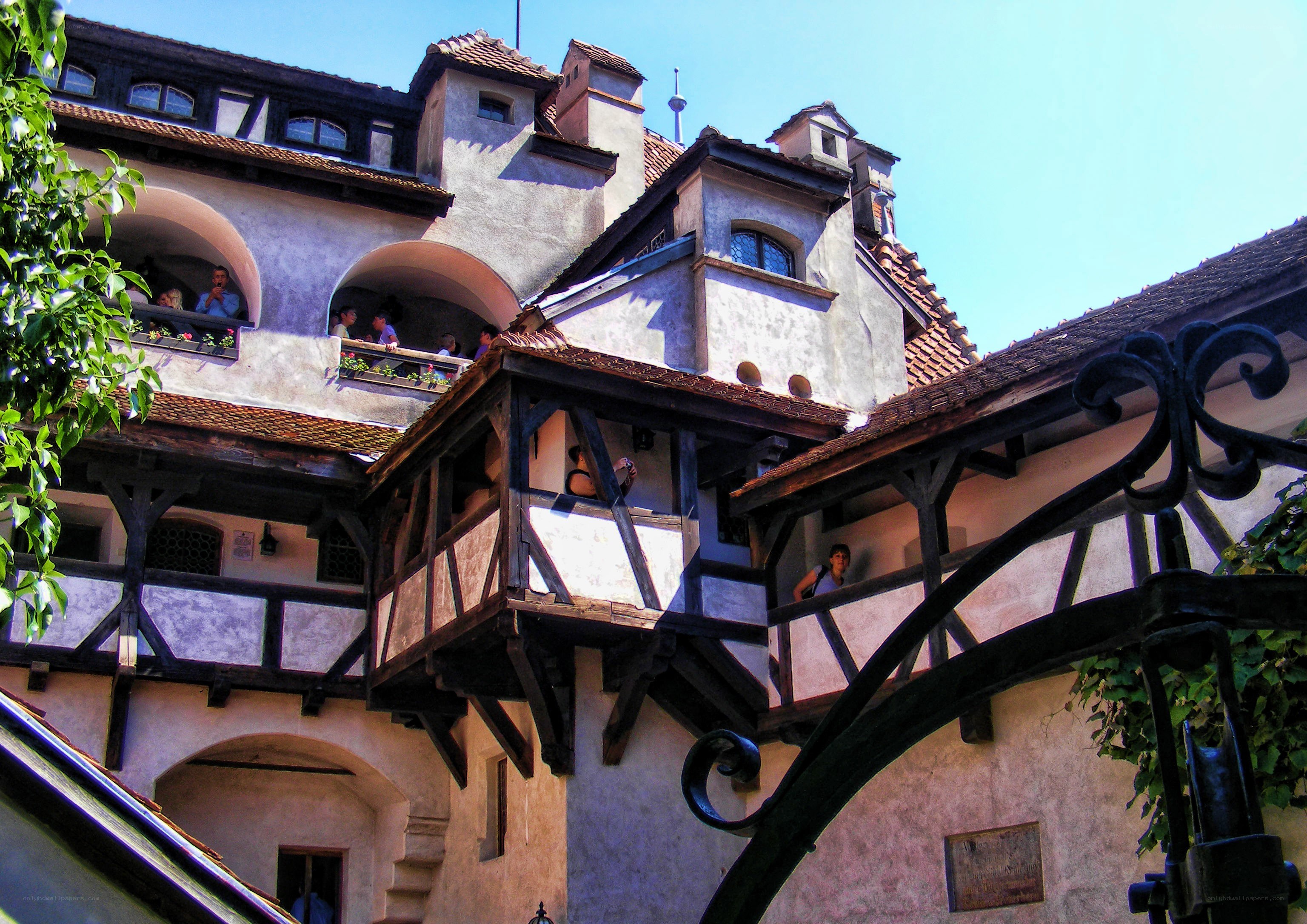 historic building with arched balconies