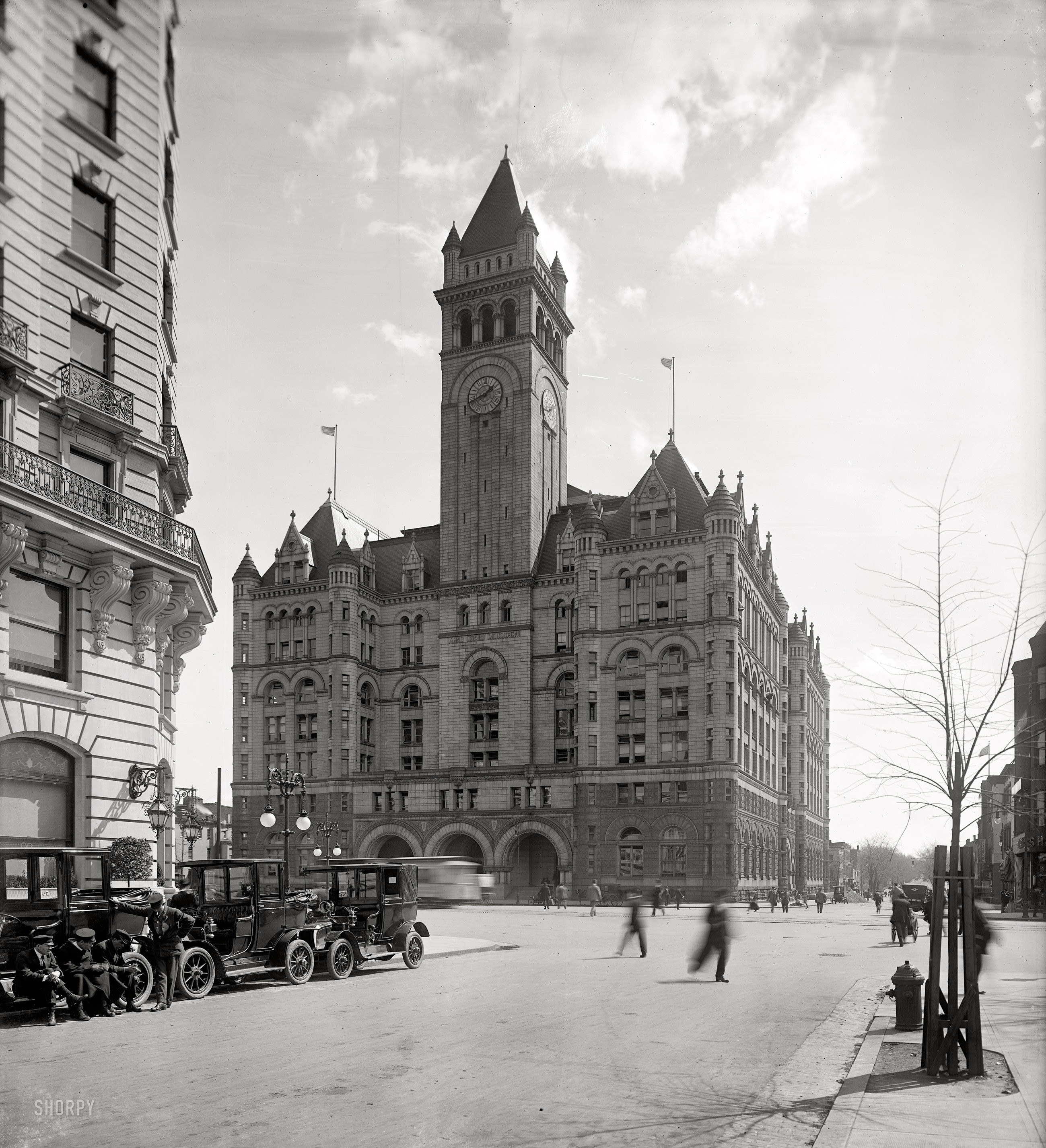 Historic building with clock tower