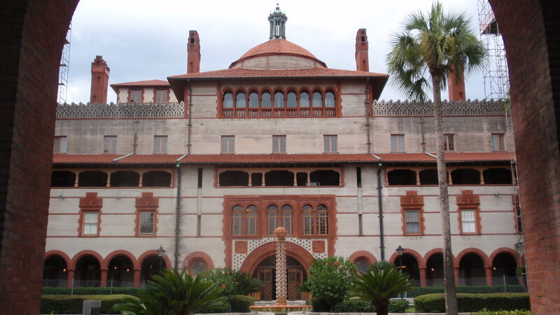 historic building with courtyard