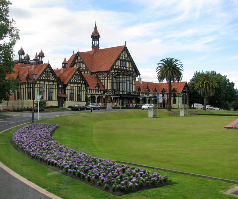 Historic Building with Flowers
