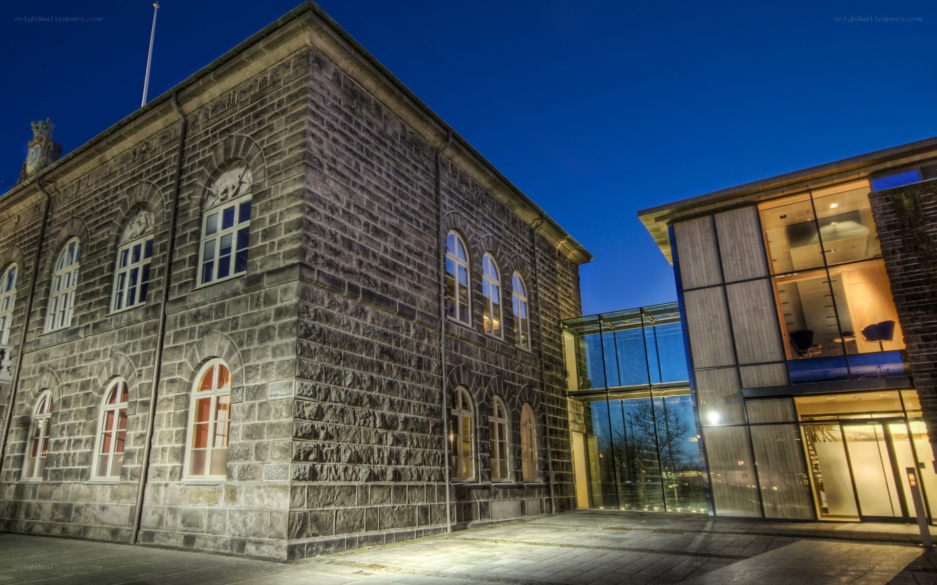 historic building with modern extension