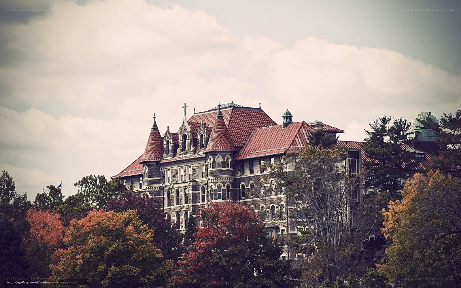 historic building with red roof
