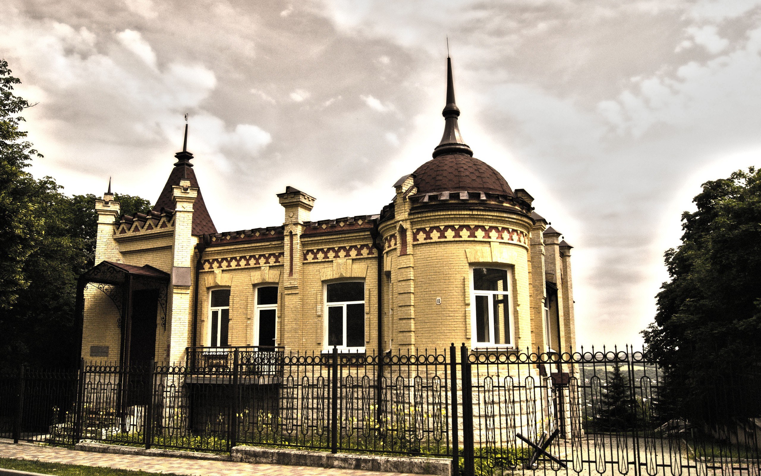 historic building with spires