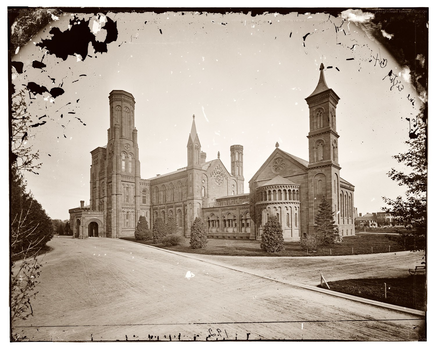 Historic building with towers