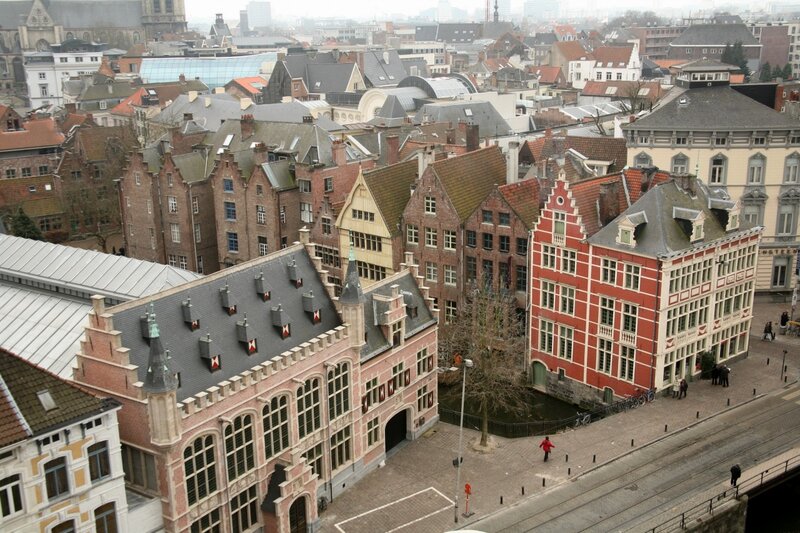 Historic Buildings in City — Red