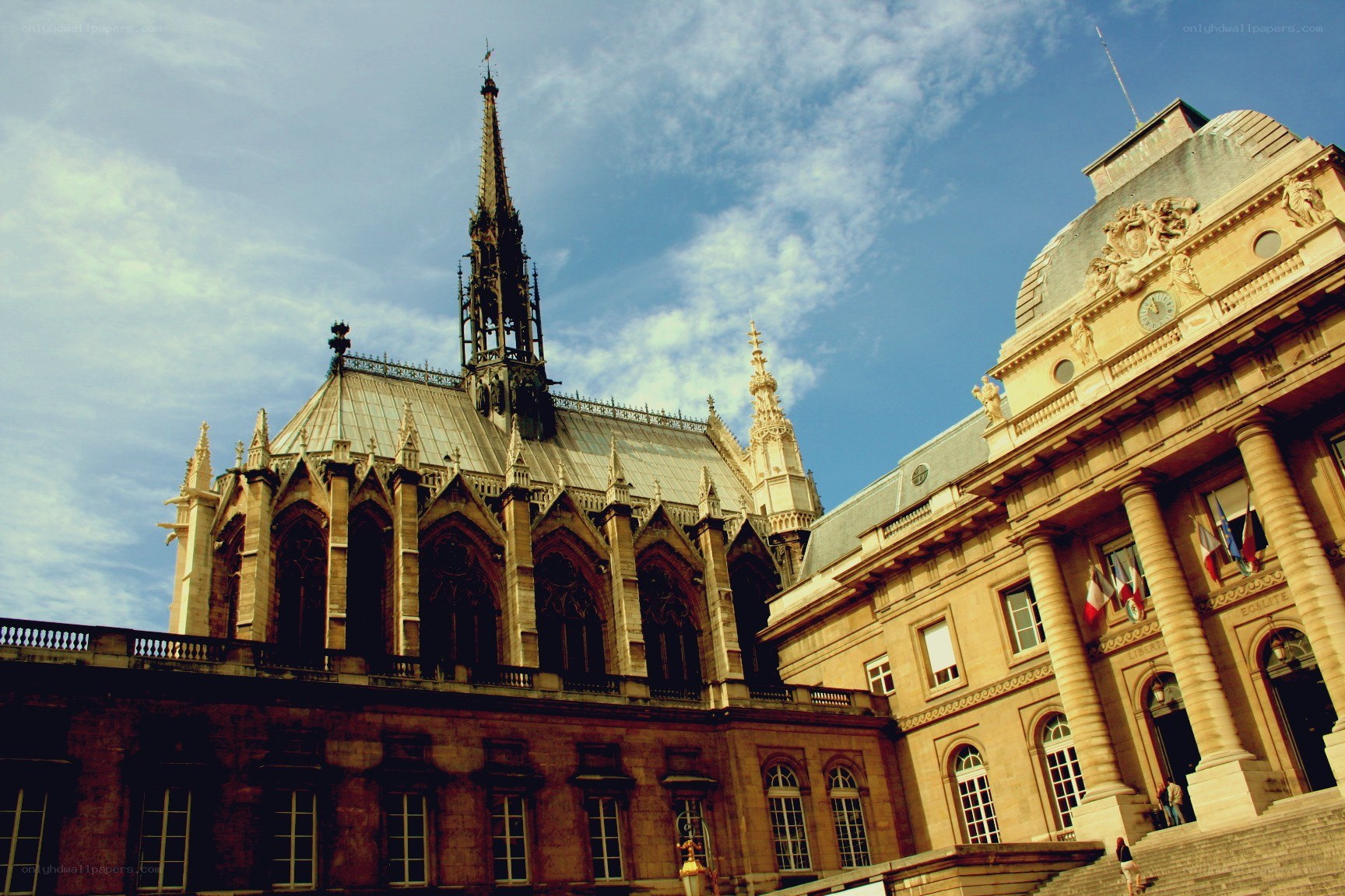 Historic buildings in Paris