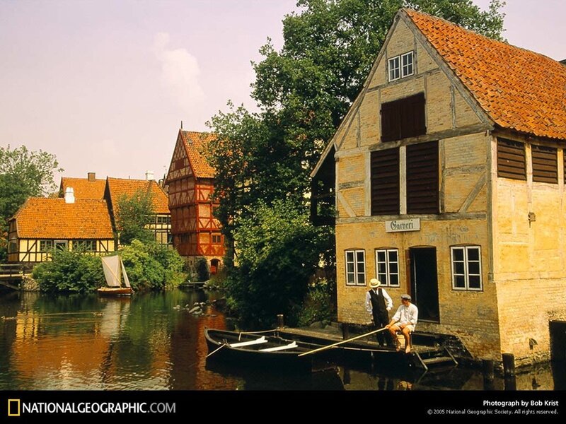 Historic canal houses in Germany