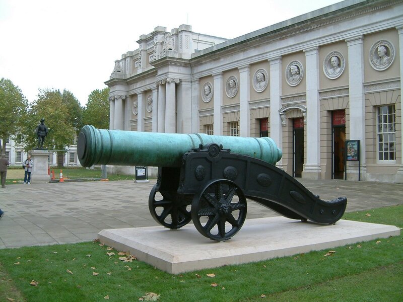 Historic cannon in front of museum