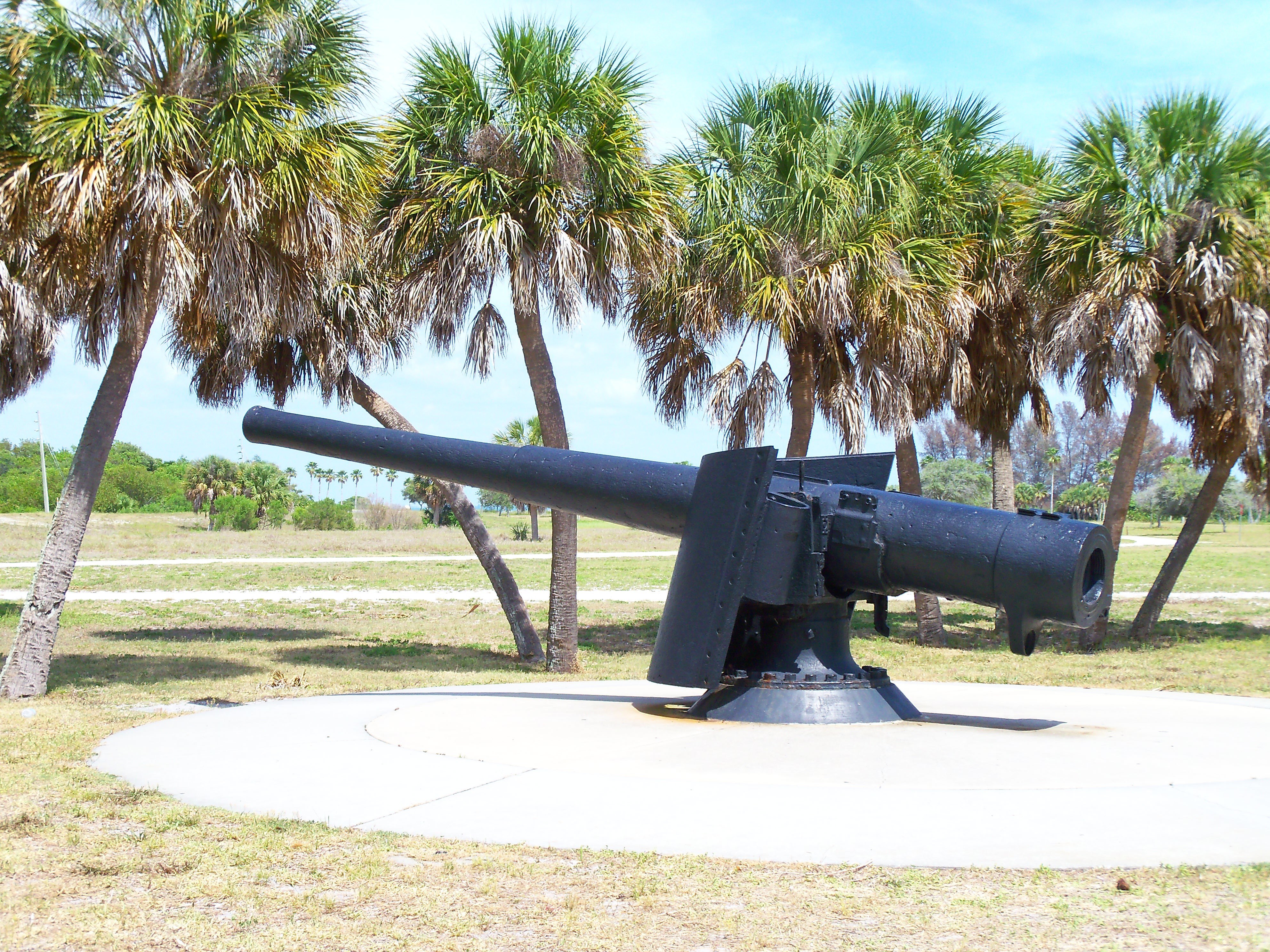 Historic cannon in park