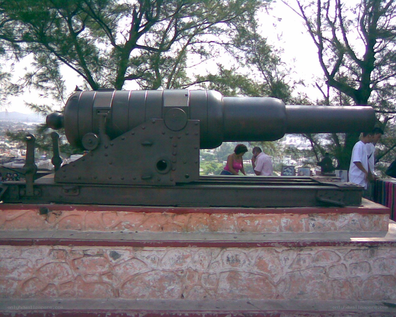 Historic cannon on display