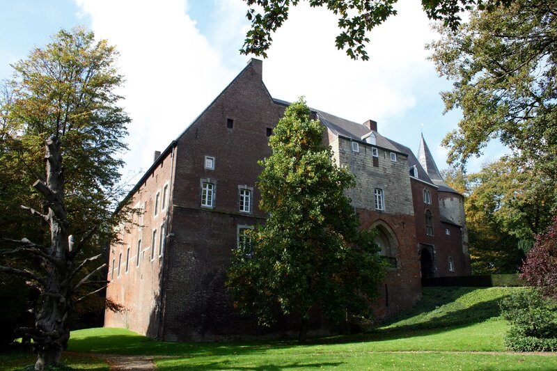 historic castle in a park
