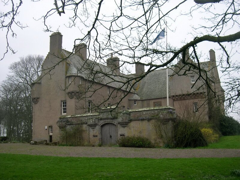 historic castle with flag