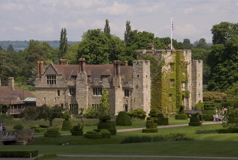 historic castle with gardens