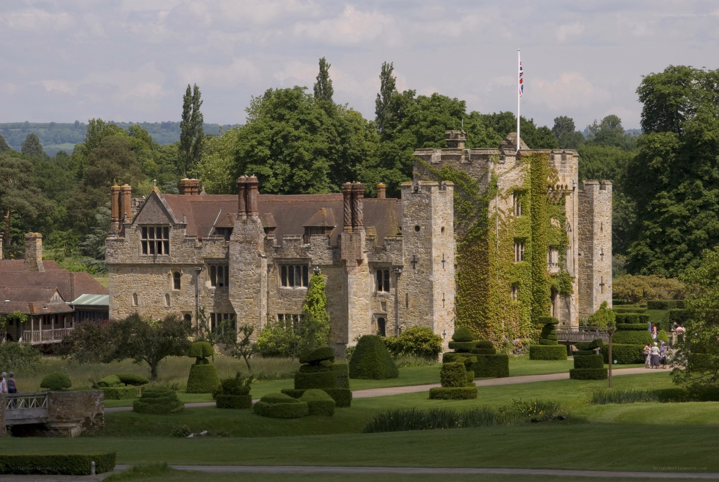 historic castle with gardens