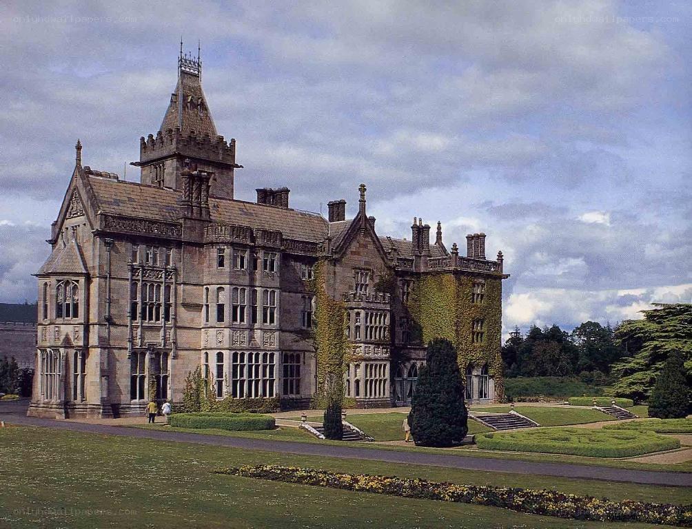 historic castle with gardens