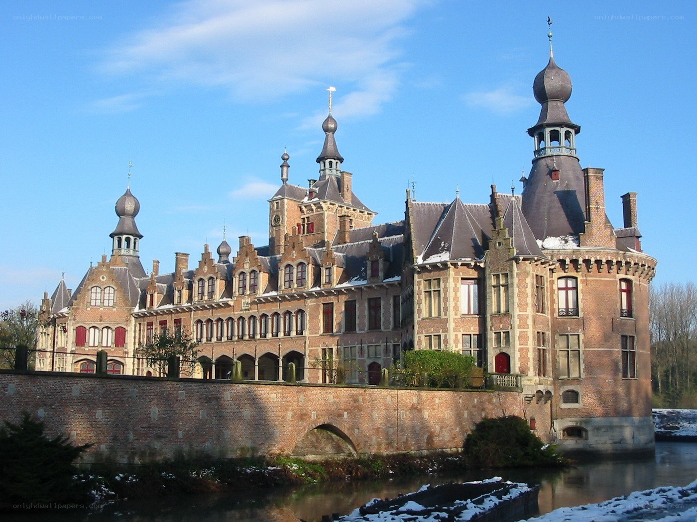 Historic castle with moat
