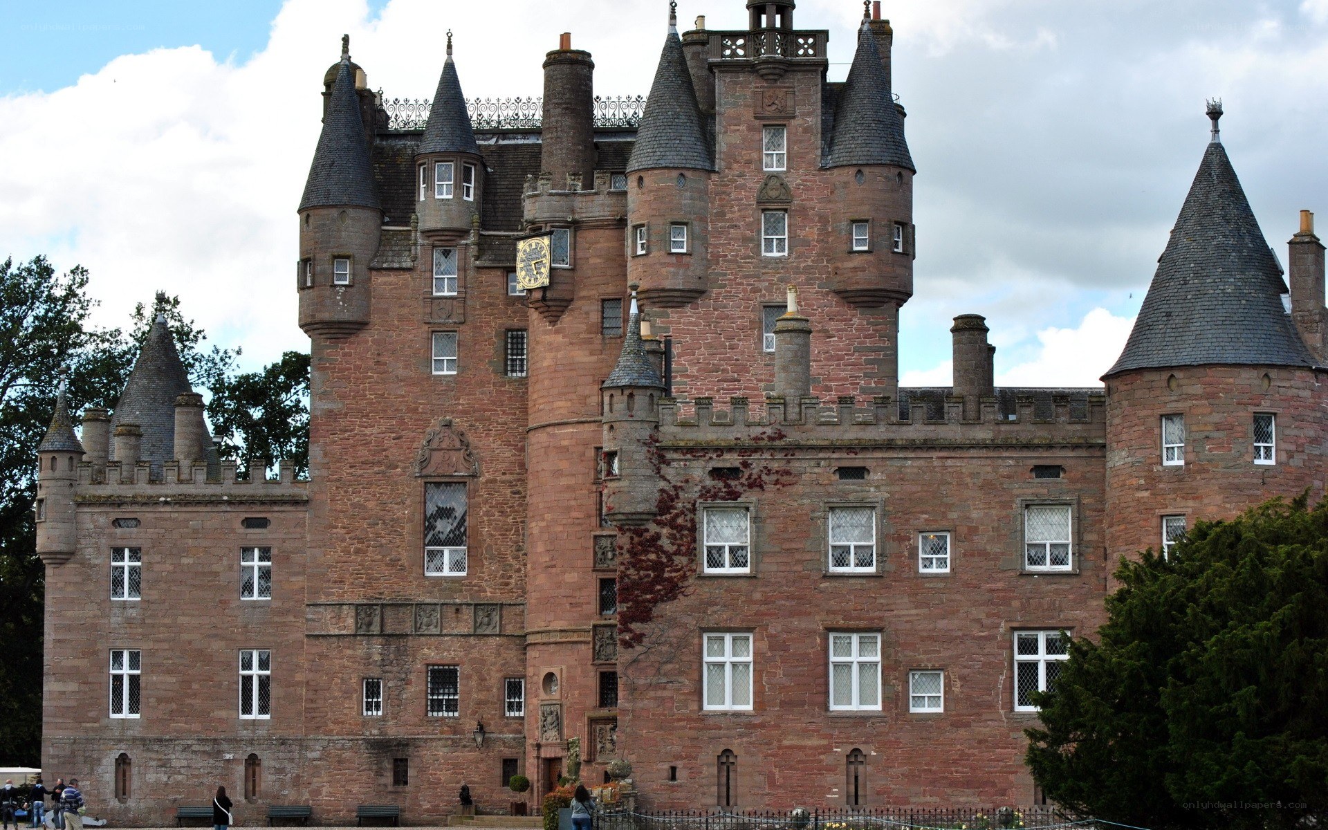historic castle with turrets