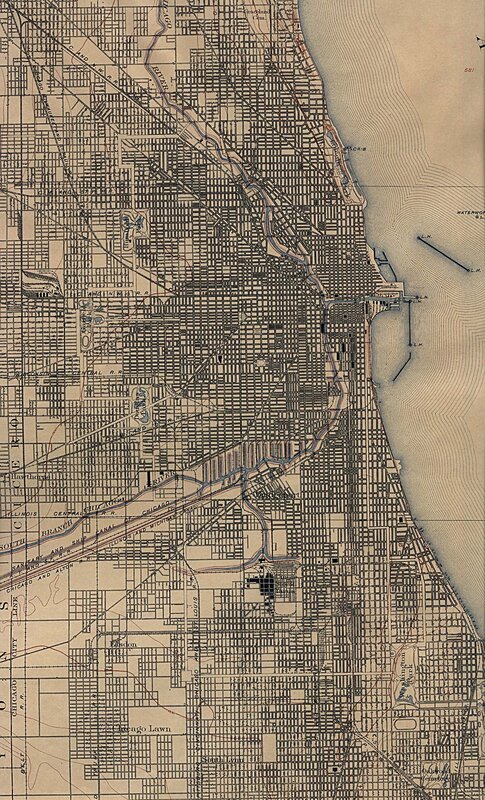 Historic Chicago city map