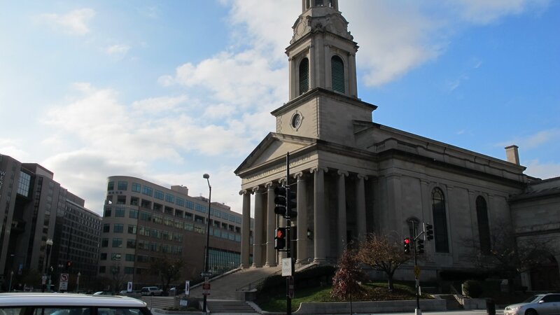 historic church in urban setting