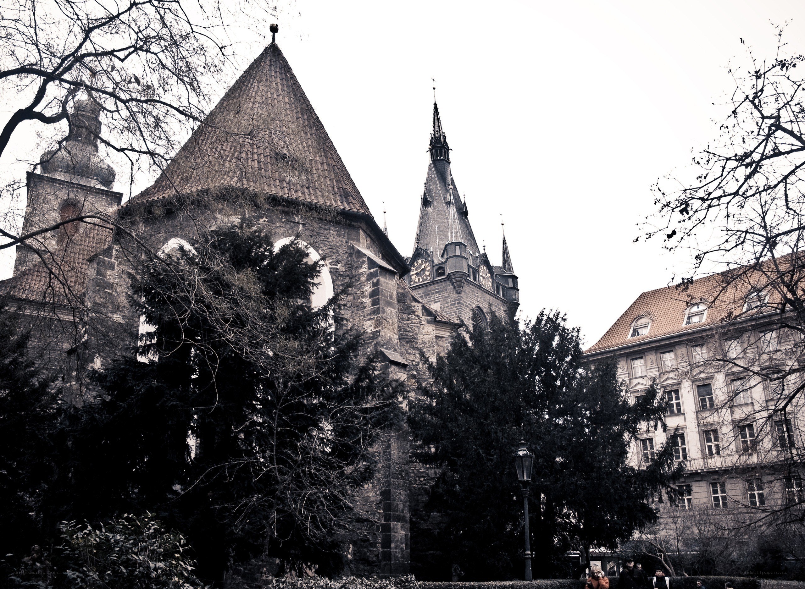 Historic church with spires