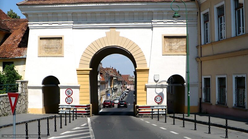 Historic city gate in Romania