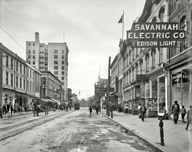 Historic City Street — Black, Historical, Photograph