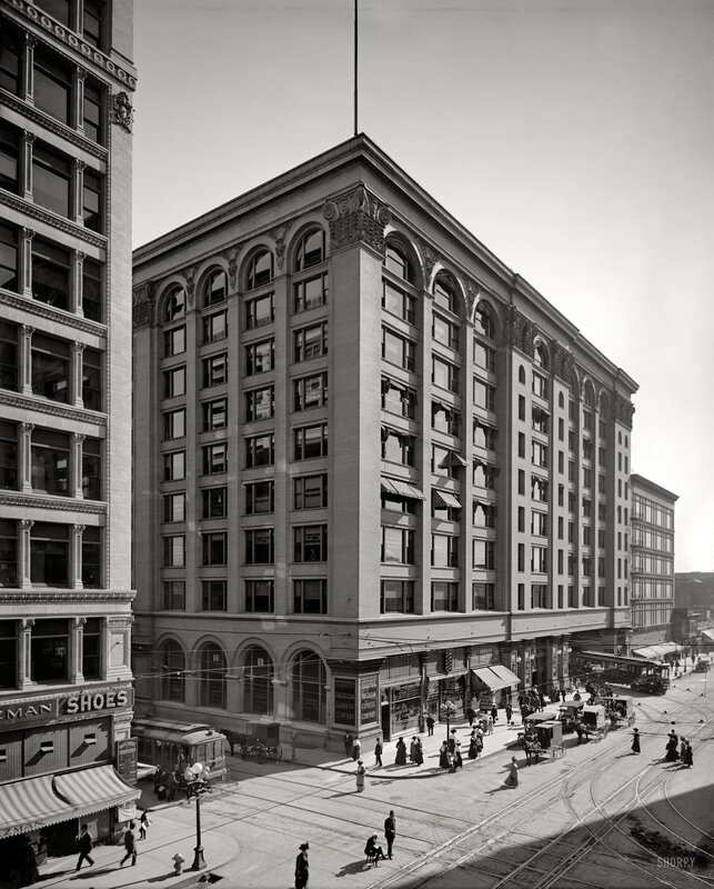 Historic city street corner