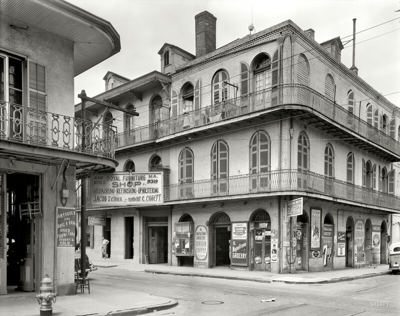 Historic corner building in New Orleans