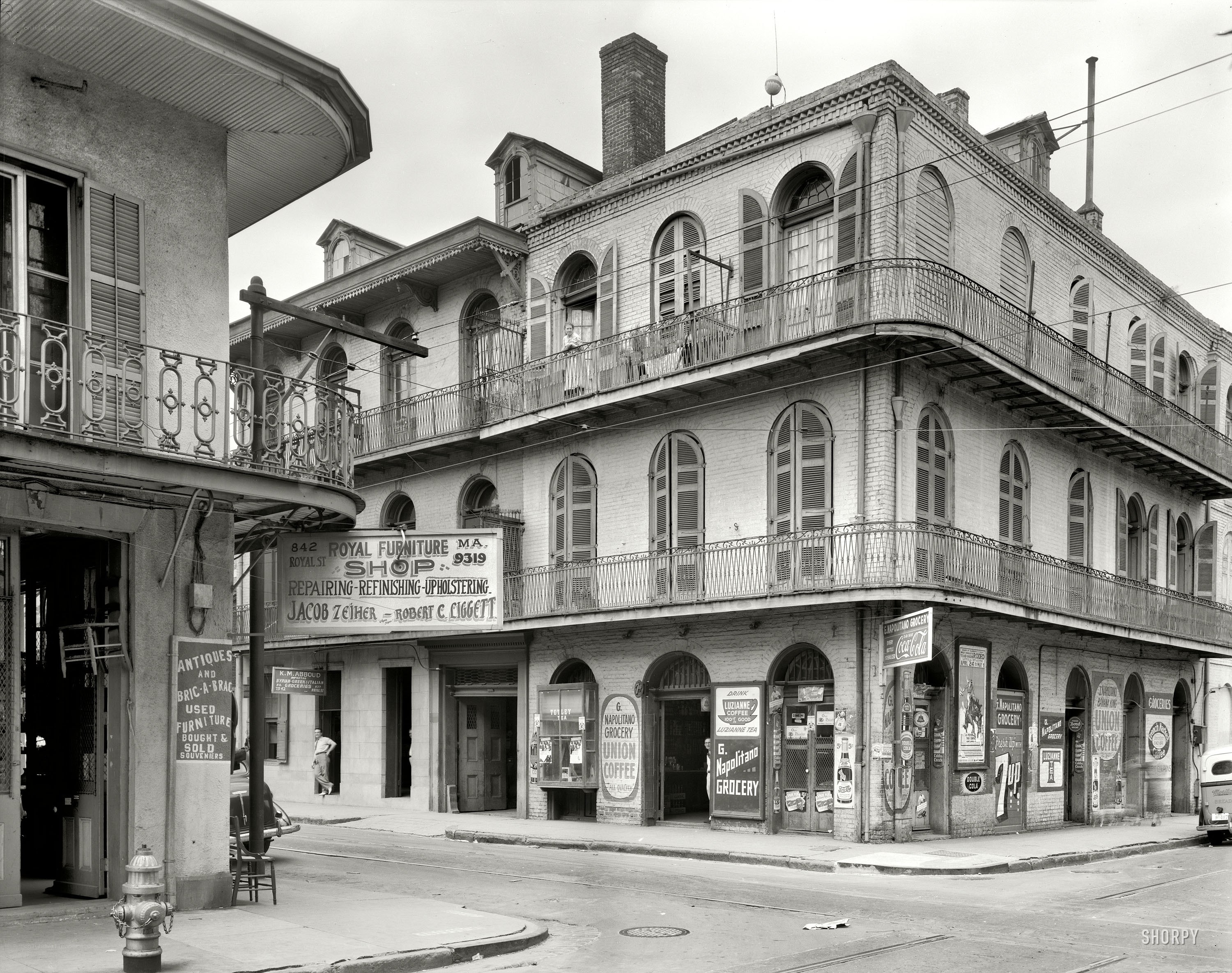 Historic corner building in New Orleans