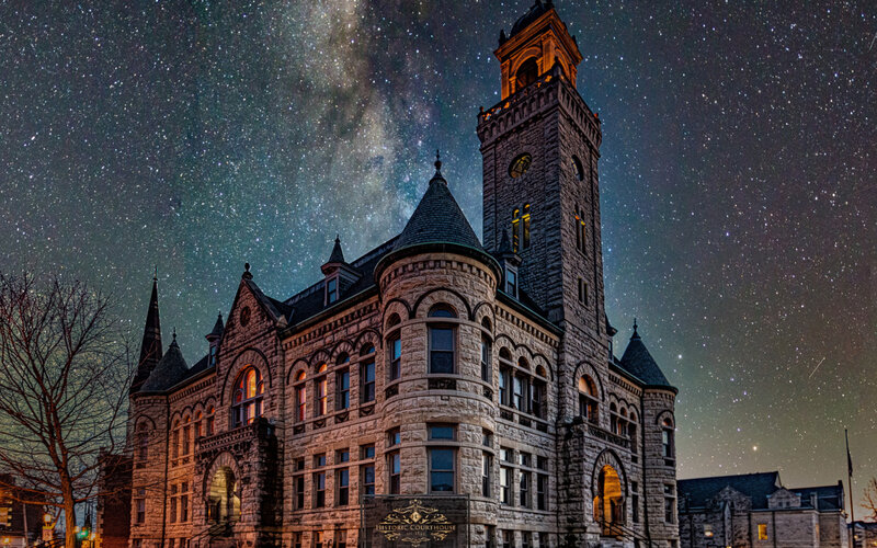 Historic Courthouse at Night