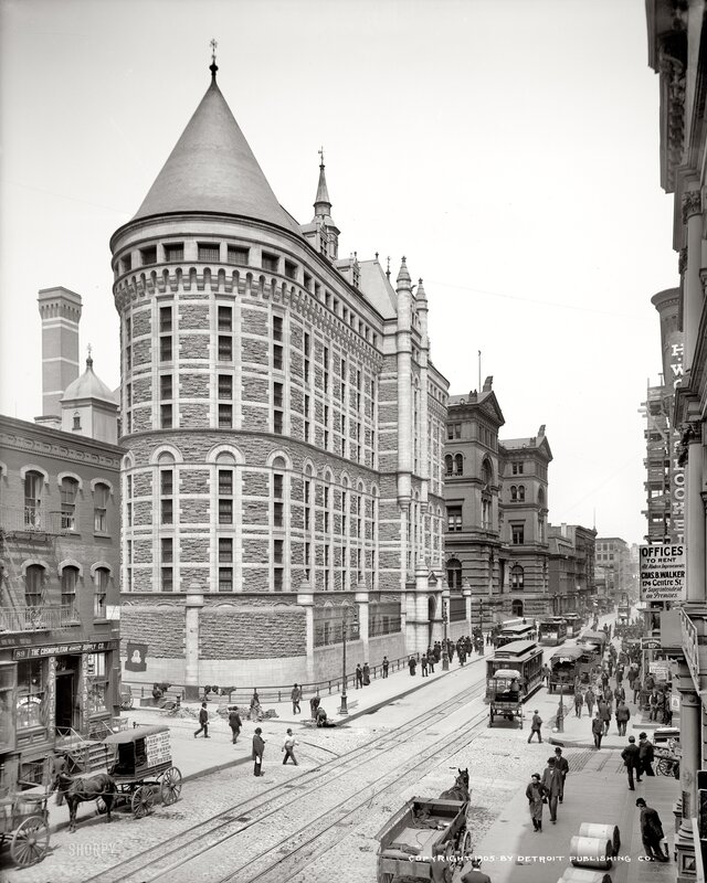 Historic Detroit street scene