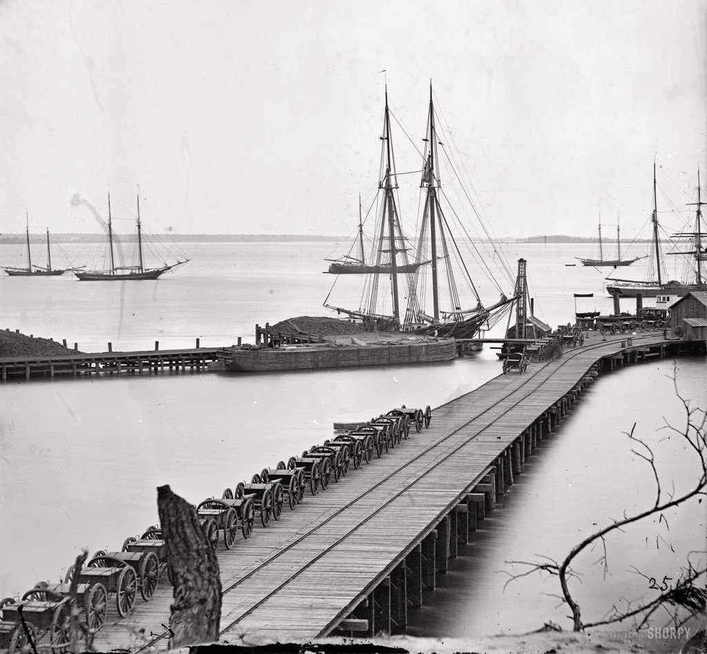 Historic dock with sailing ships