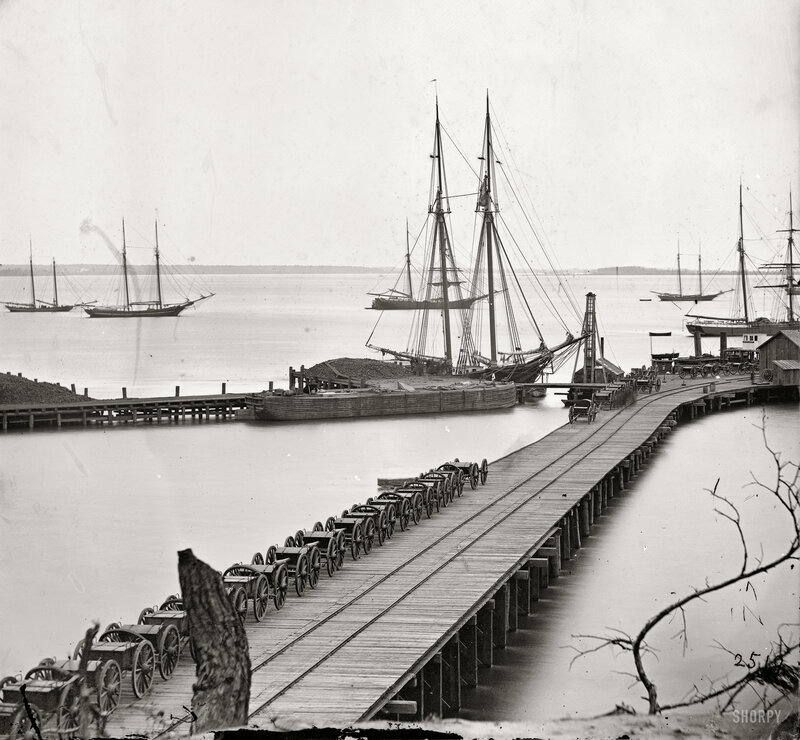 Historic dock with sailing ships