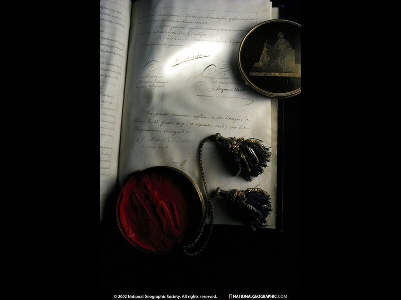 Historic document with seals