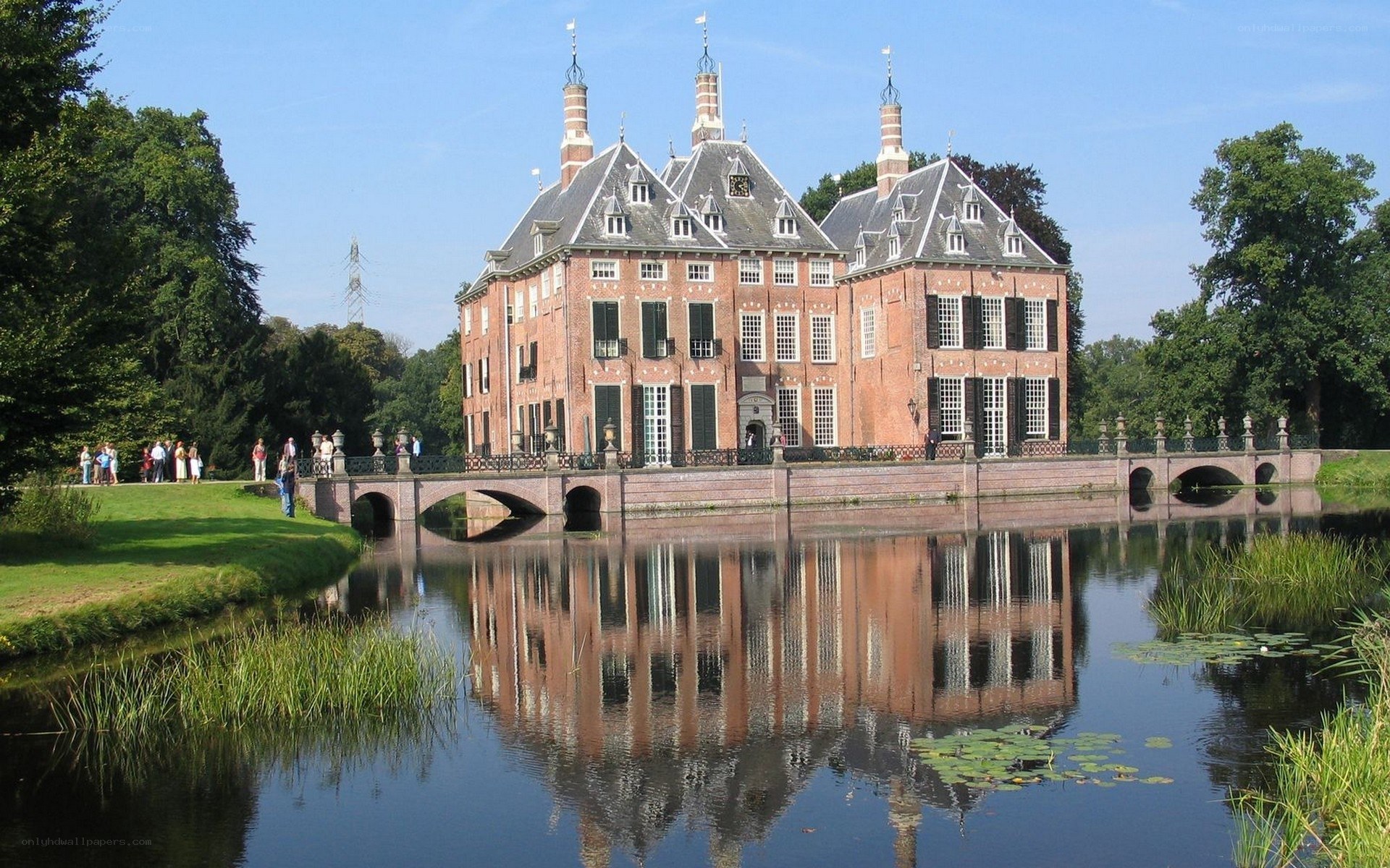 Historic Dutch castle with moat