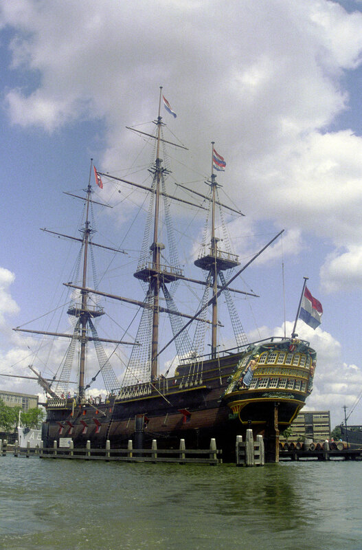 Historic Dutch ship in harbor