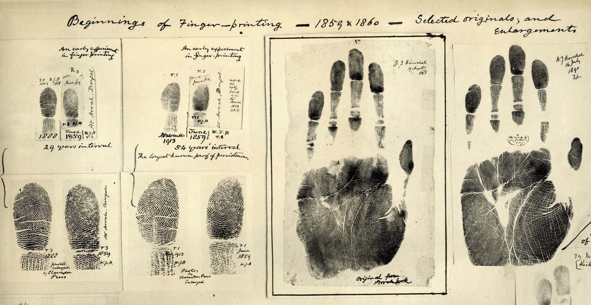 Historic fingerprint records