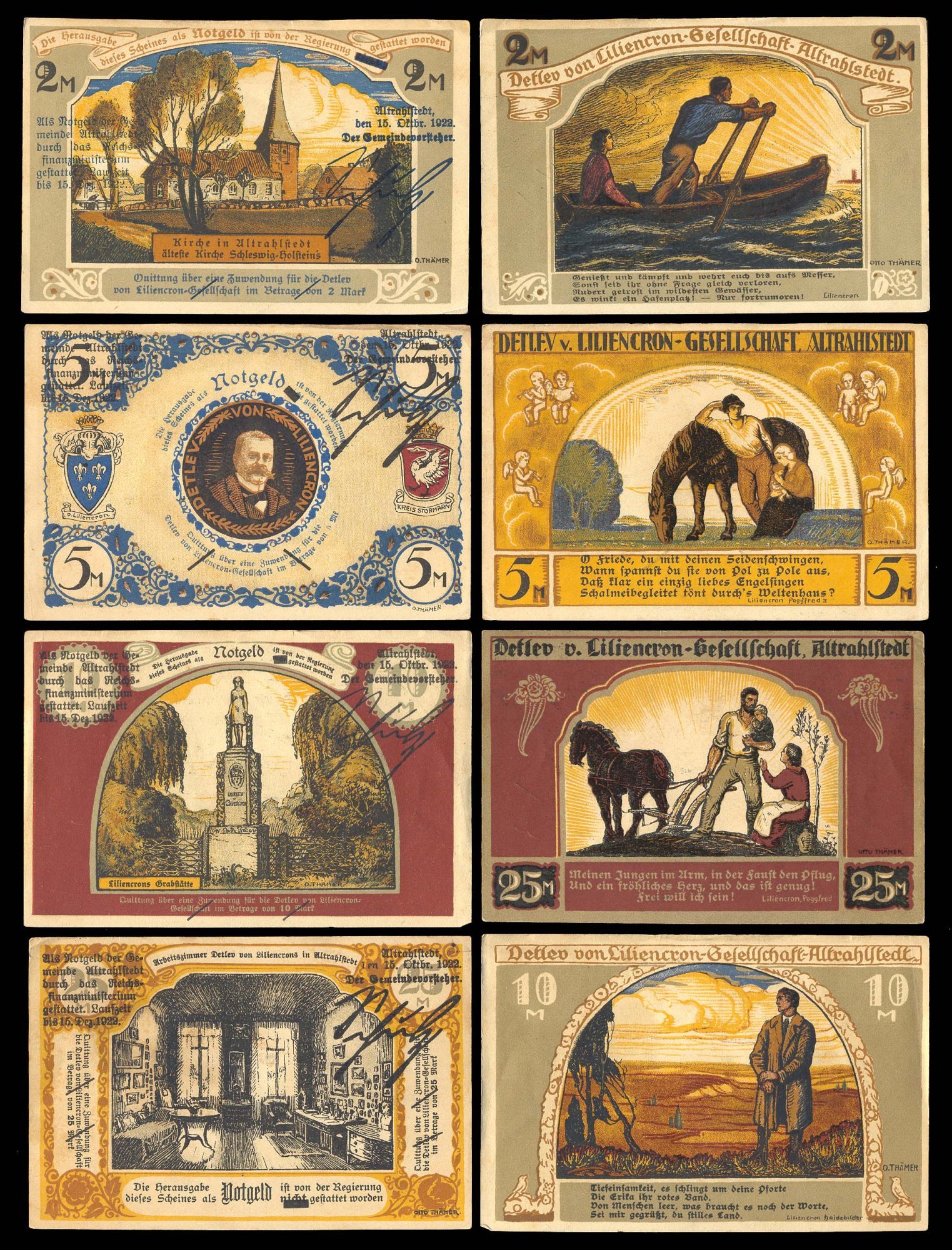 Historic German Notgeld banknotes