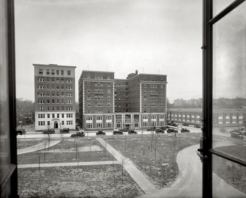 Historic hospital complex view