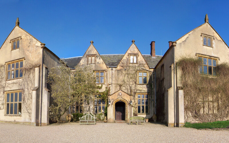 historic manor house courtyard
