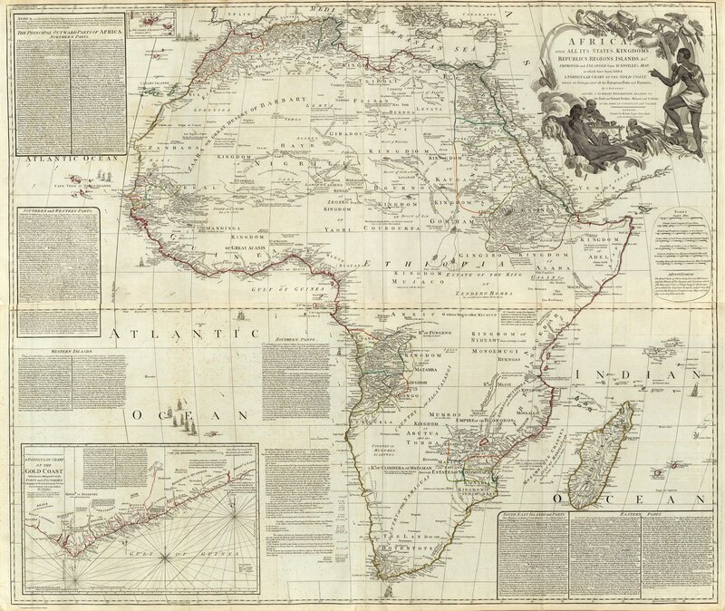 Historic map of Africa