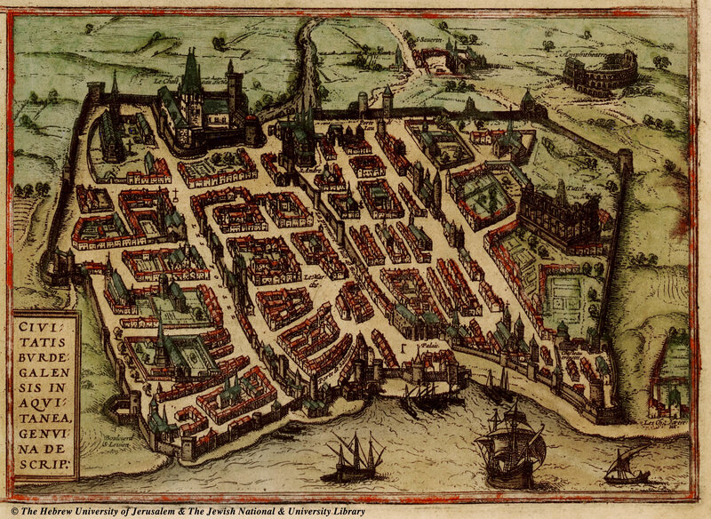 Historic map of Bourges