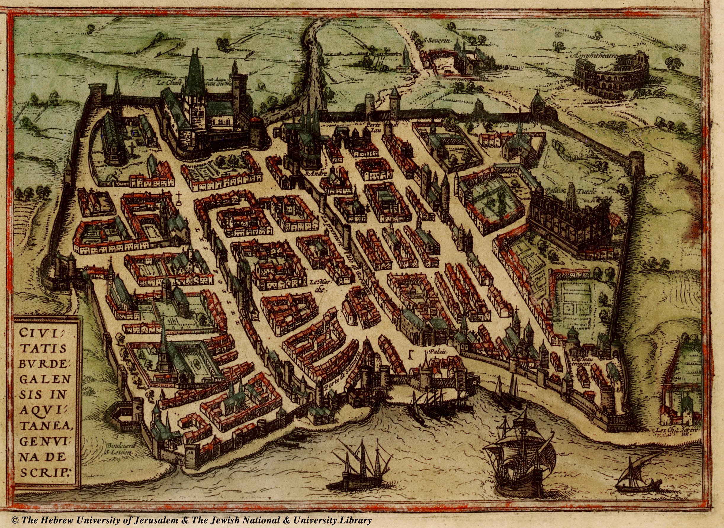 Historic map of Bourges
