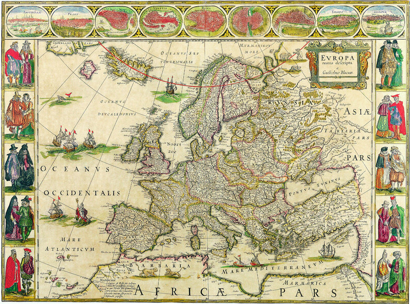Historic map of Europe