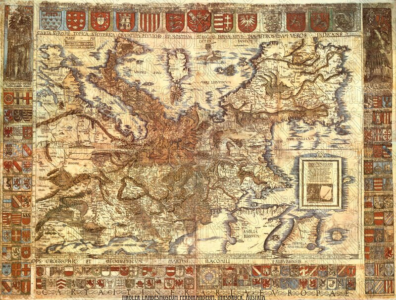 Historic map of Europe and North Africa