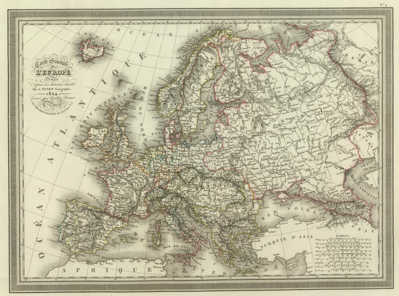 Historic map of Europe