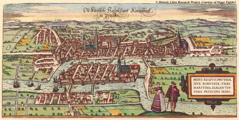 Historic map of Königsberg