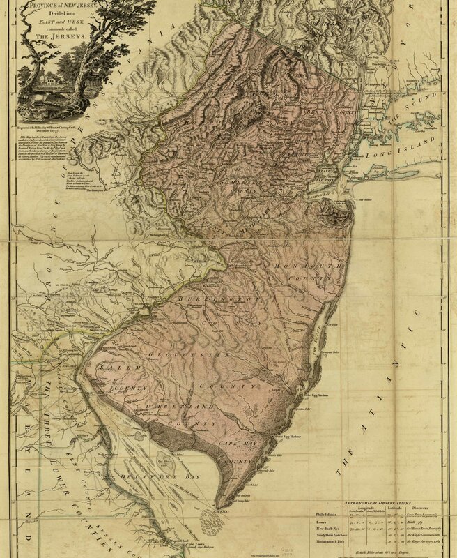 Historic map of New Jersey