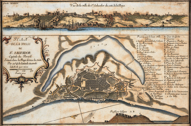 Historic map of Salvador